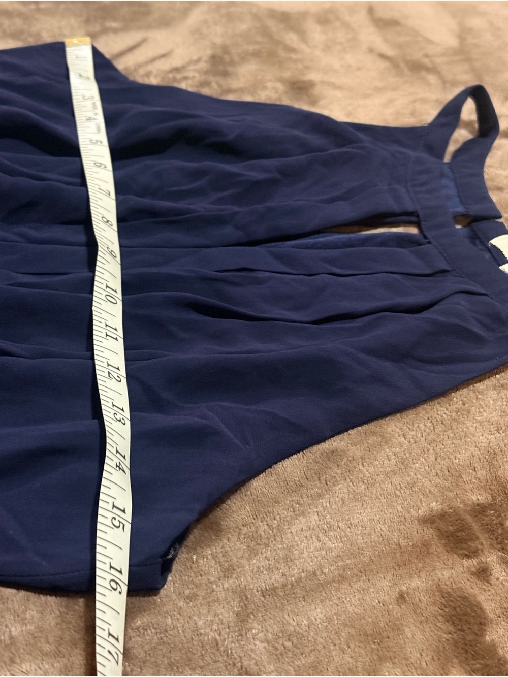 Monteau Navy Halter Midi Dress